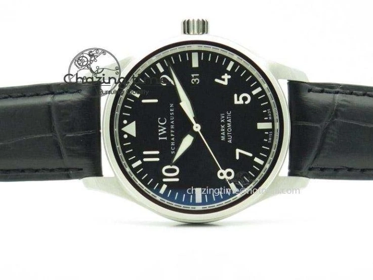 MIROTIME 0516 Mark XVI 1:1 Best Edition MK Maker SS Black Dial A2892 On Black Leather Strap Chic 7371
